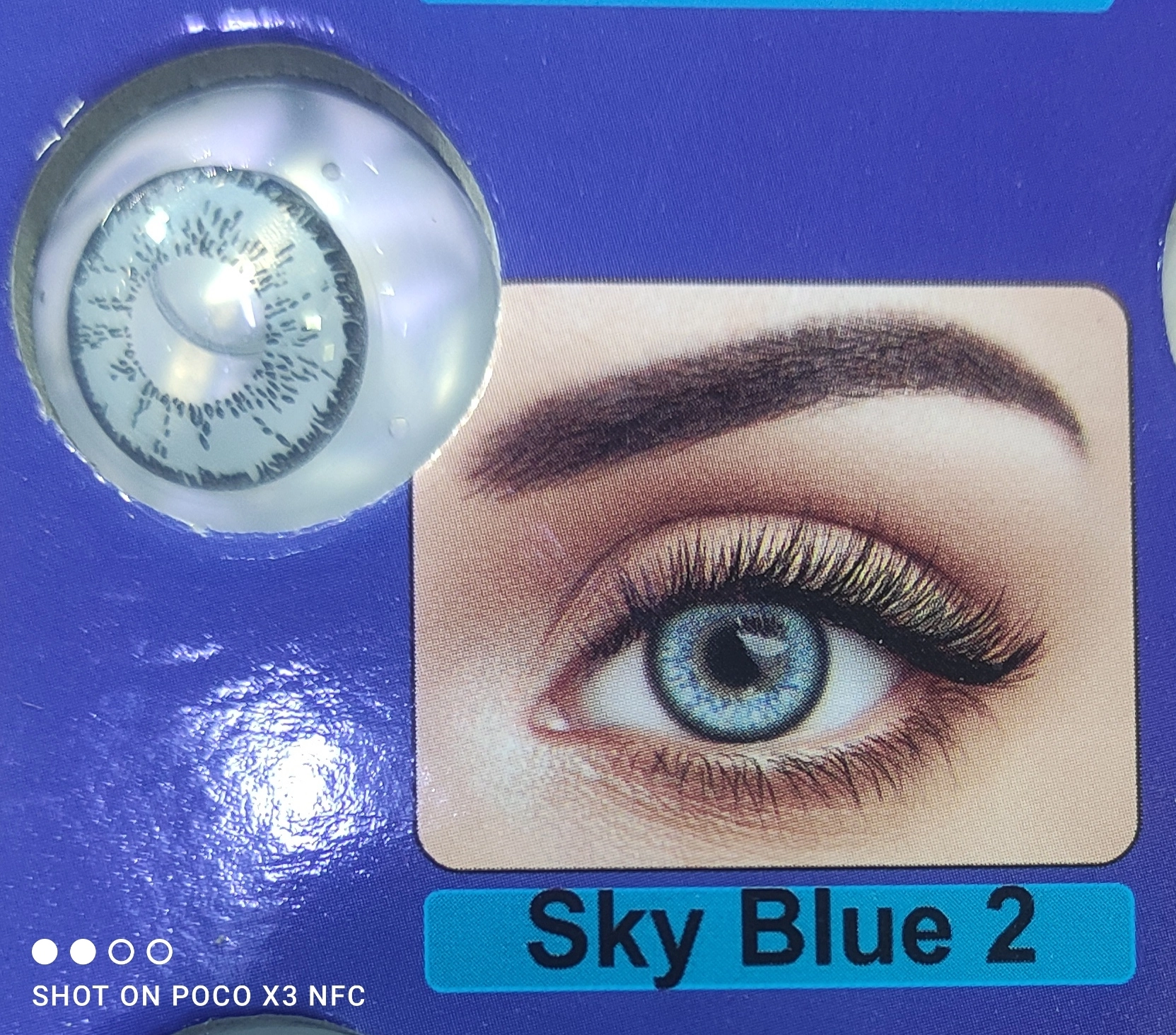 لنز ابی اسمانی 2sky blue