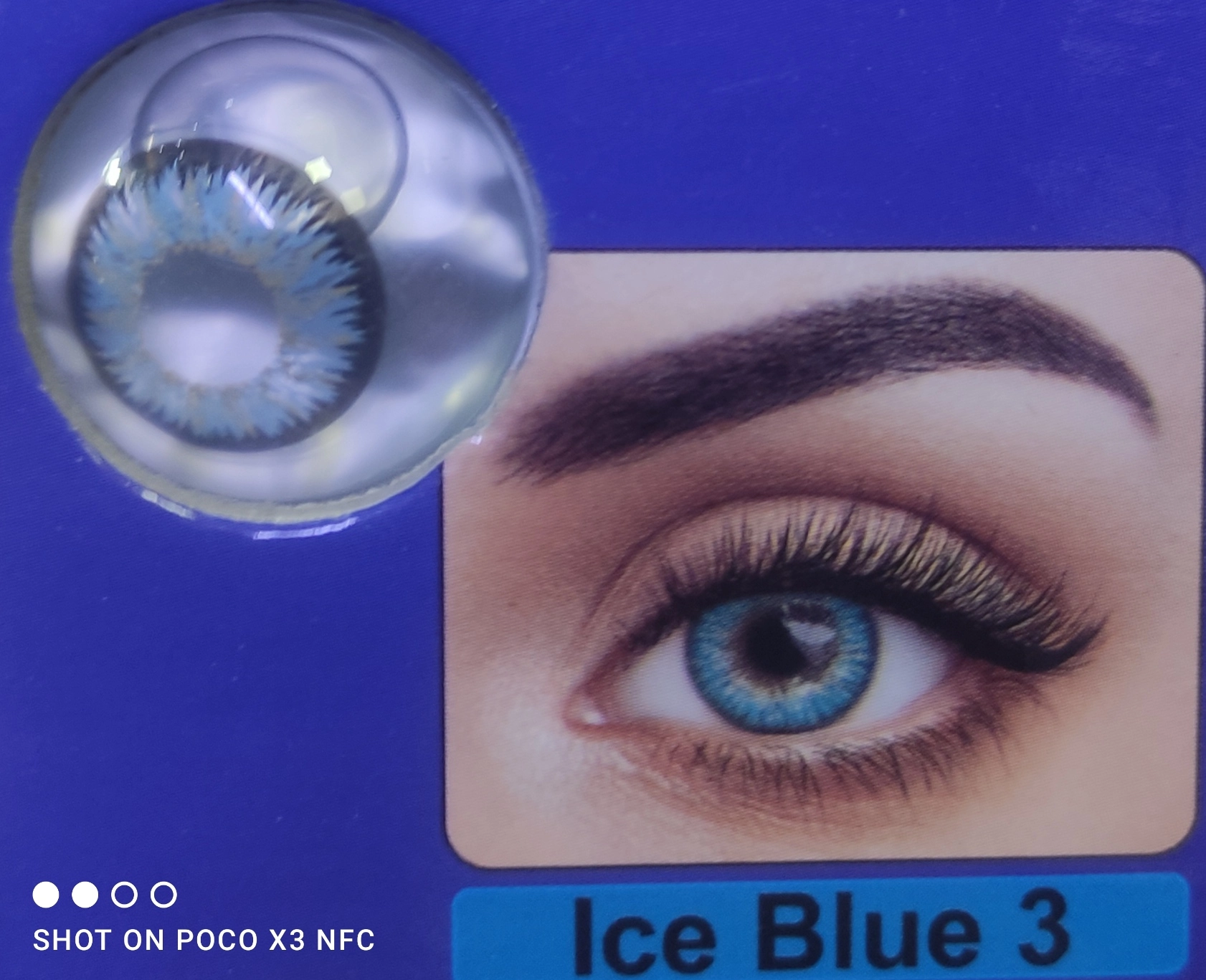 لنز ابی یخی 3ice blue