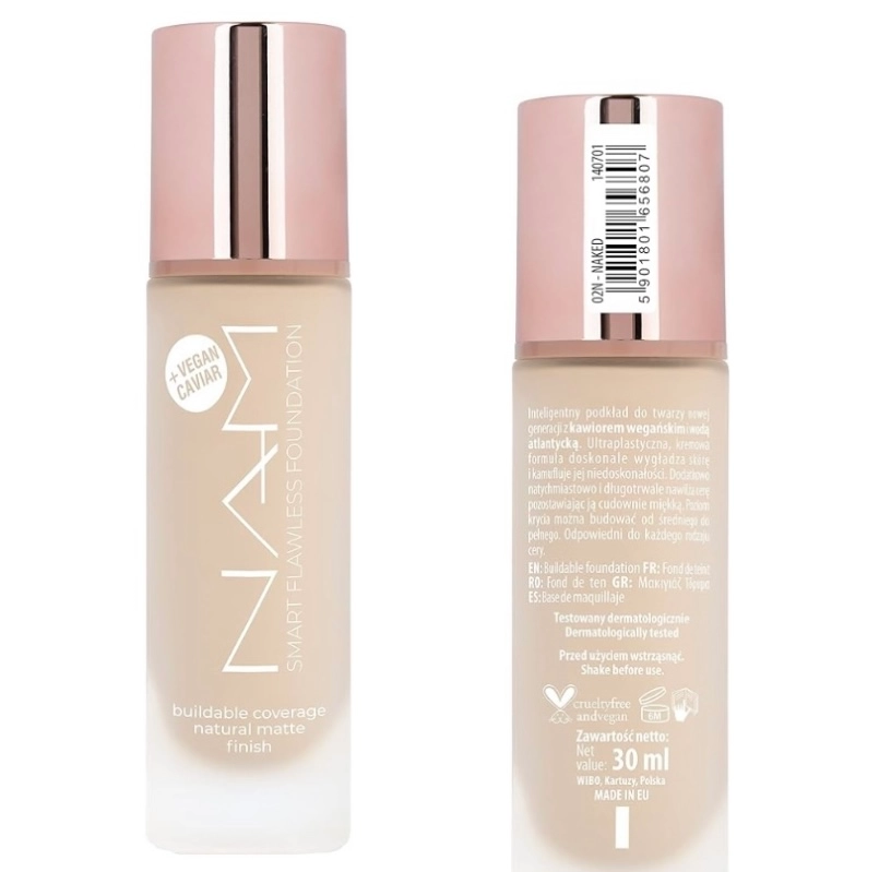 کرم پودر نام مناسب پوست چرب شماره 02 NAM SMART FLAWLESS FOUNDATION