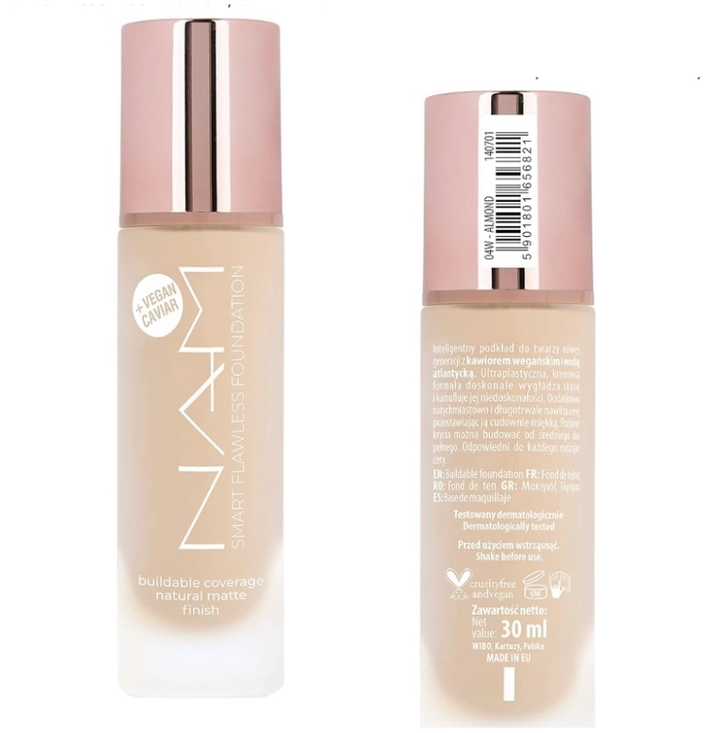 کرم پودر نام مناسب پوست چرب شماره 04 NAM SMART FLAWLESS FOUNDATION